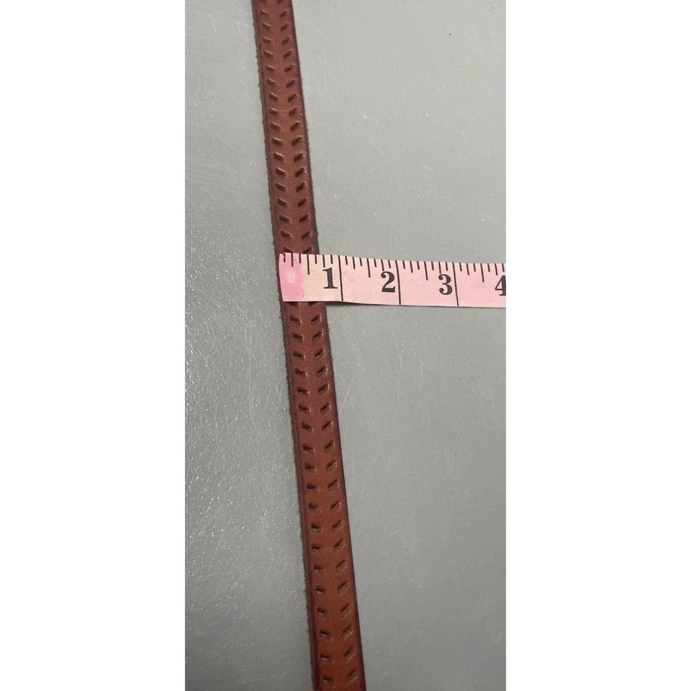 Gap Laser Cut leather belt women's size M
